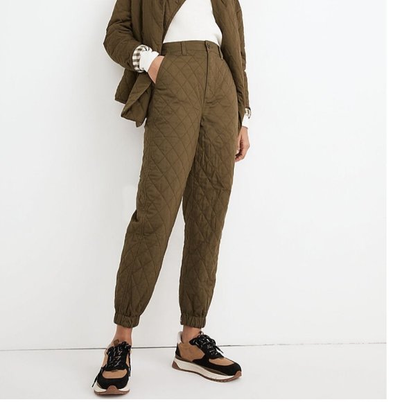 Madewell Pants - Madewell Quilted Pants size 2 in Kale